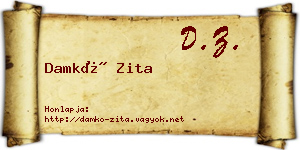 Damkó Zita névjegykártya
