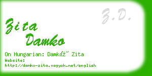 zita damko business card